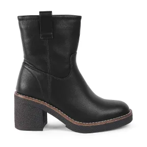 Tresmode Gallen Black Women's Ankle-length Boots