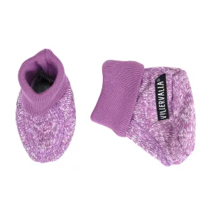 Windblock Pile Fleece Booties: Fuchsia