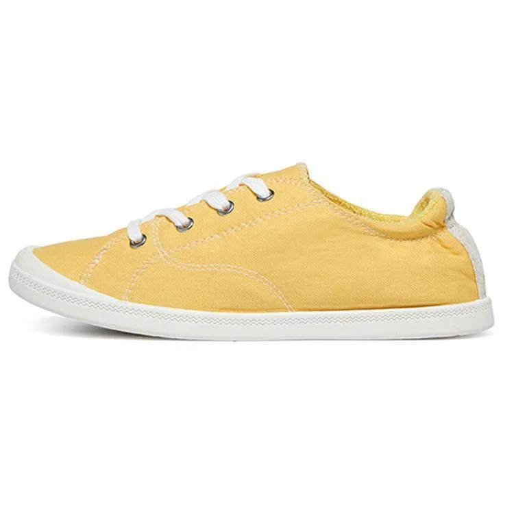 Women summer outdoor casual yellow slip on sneakers