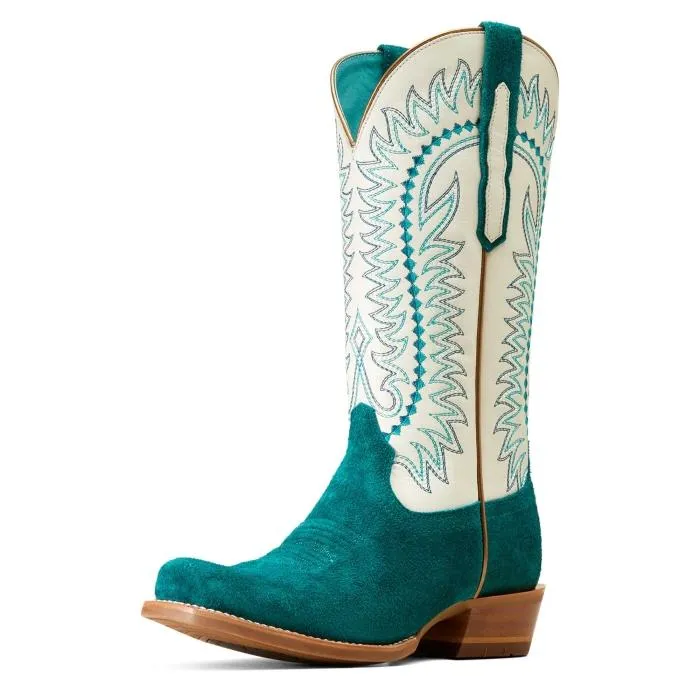 Women’s Ariat Derby Monroe Turquoise Roughout Western Boots