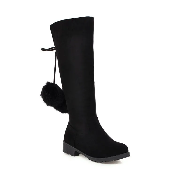 Womens' Ball Low Heels Knee High Boots