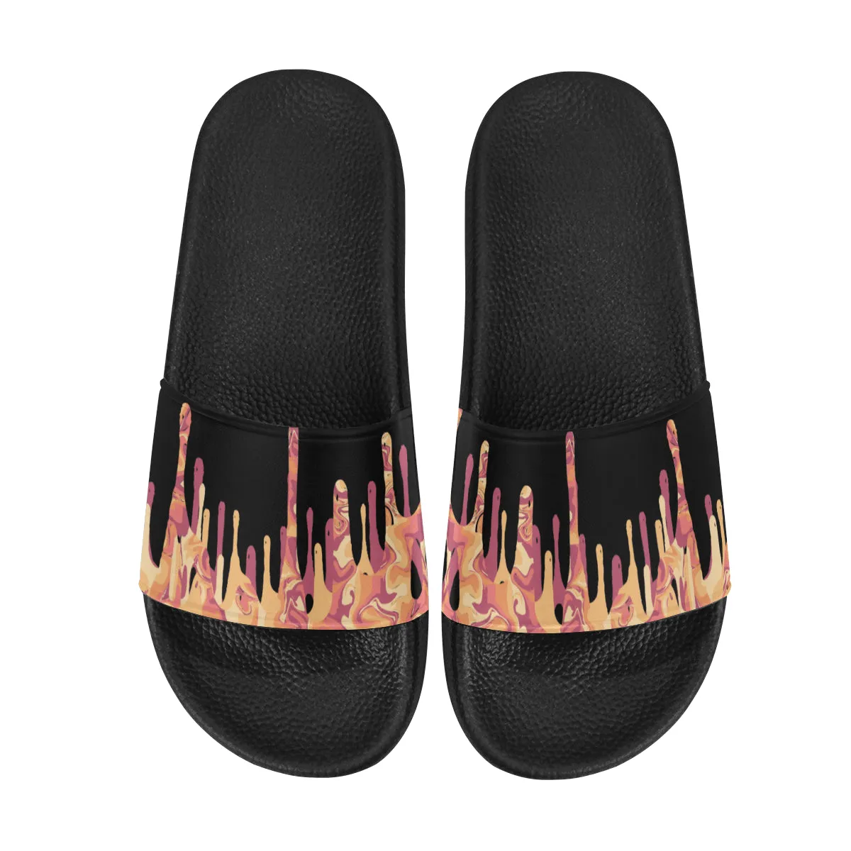 Women's Drizzling Paint Splatter Print Sliders Sandal