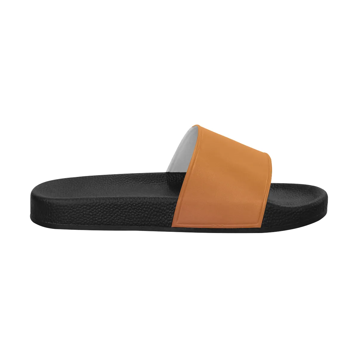 Women's Orange Gradient Print Sliders Sandals