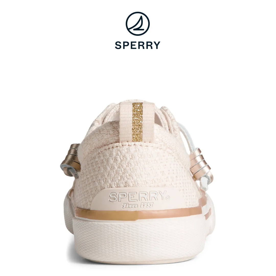 Women's SeaCycled™  Pier Wave Basket Weave Shimmer Sneaker Cream (STS88795)